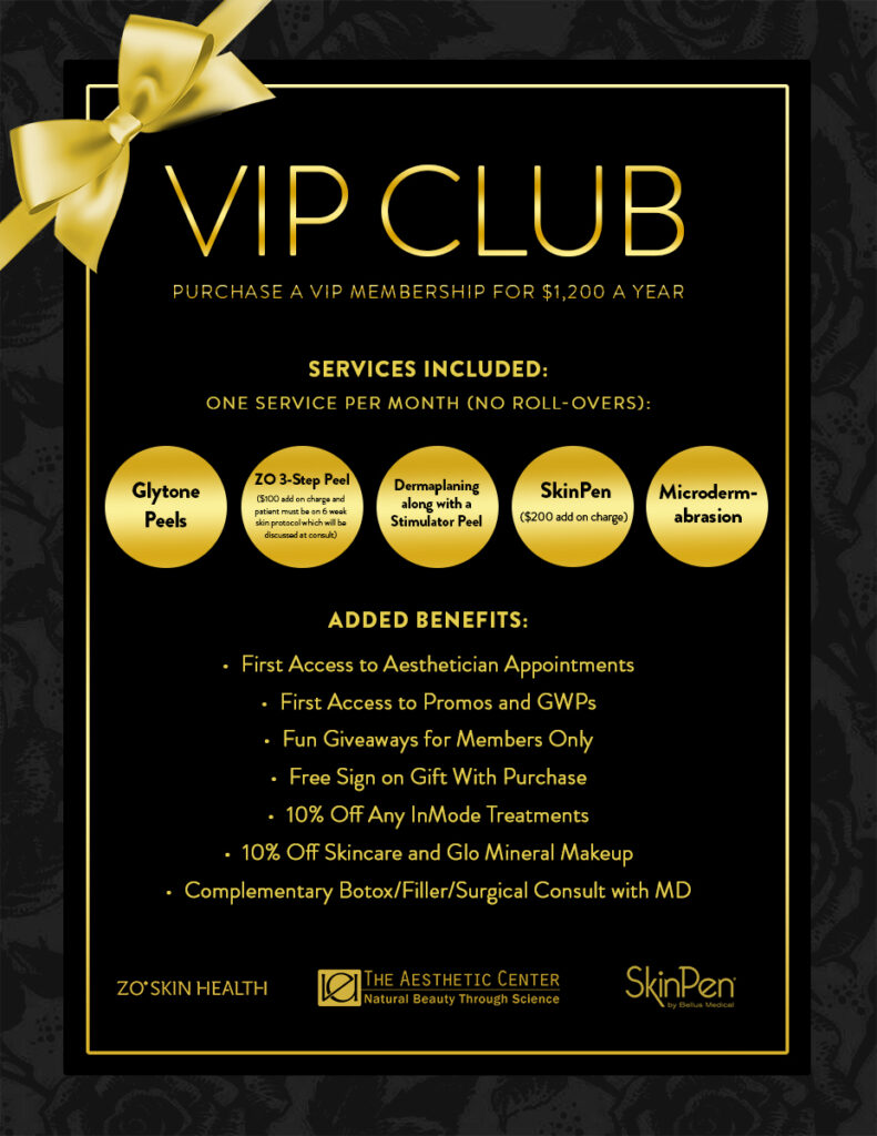 VEI Aesthetics - VIP Club Membership Flyer